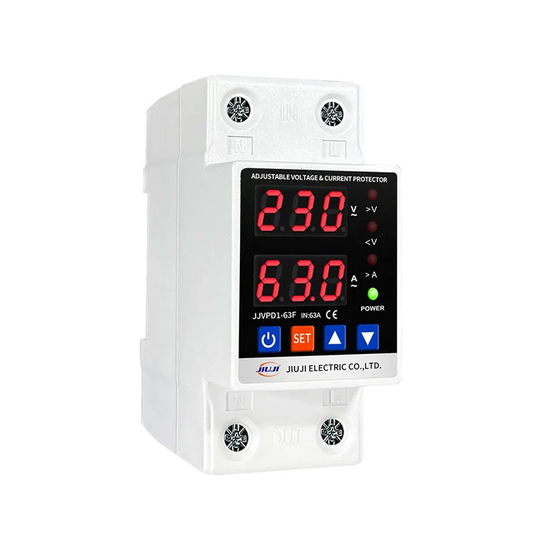 محافظ ولتاژ دیجیتال تک فاز 63 آمپر برند جیوجی (JIUJI) مدل JJVPD1-63F1